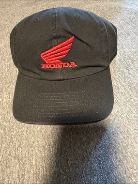 Honda Black Baseball Cap with Red Embroidered Logo